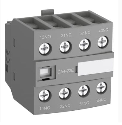 Bloque de Contacto Auxiliar Frontal  Modelo CA4-22E, Incluye 2 NA + 2 NC, Marca ABB