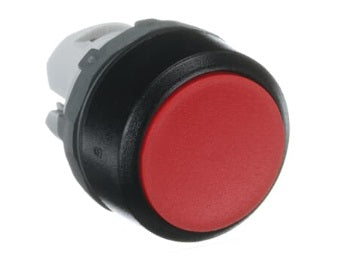 Boton Pulsador Momentaneo Color Rojo, Modular, Marca ABB, Modelo MP1-10R, Agregar Holder y Bloque de Contacto