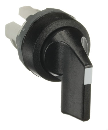 Boton Selector Modular de 2 Posiciones, No Iluminado, Maneta Larga, Modelo M2SS5-10B, Marca ABB, Agregar Holder y Bloque de Contactos