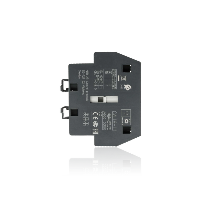 Contacto Auxiliar Lateral, Modelo CAL19-11, Incluye Contacto 1 NA+1NC, Marca ABB