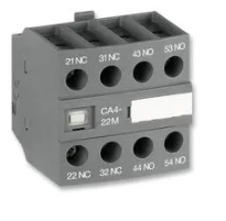 Bloque de Contacto Auxiliar Frontal  Modelo CA4-22M, Incluye 2 NA + 2 NC, Marca ABB