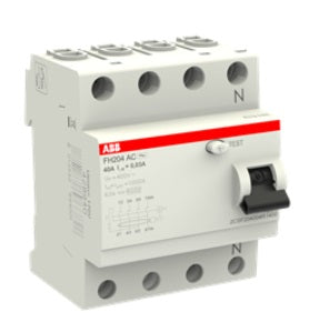 Interruptor Diferencial 4 Polos 100 A/ 30 mA, Modelo F204AC-100/0.03, Montaje Riel Din , Marca ABB