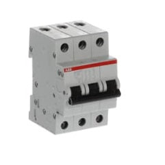 Interruptor Termomagnetico 3 Polos 50 A, 230-400 VAC, Modelo SH203T-C50, Montaje Riel DIN, Marca ABB