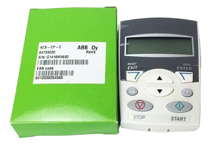 Panel de Control Alfanumérico con Pantalla LCD, Modelo ACS-CP-C para Variador ACS355, Codigo  64739000, Marca ABB
