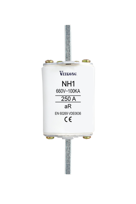 Juego de 3 Fusibles Tipo cuchilla, Tamaño NH1 , Acción Rapida (AR), 690VAC, 250 Amp, 100kA para Variador: ACS580-01-073A-4, ACS580-01-088A-4, ACS580-01-106A-4, ACS880-01-065A-5, ACS880-01-077A-5, ACS880-01-096A-5