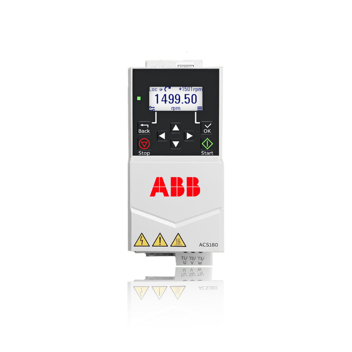 Variador de Frecuencia marca ABB, Monofásico, 0.75Hp/1Hp, ACS180-04S-04A8-1, 200 - 240 VAC, 6.7/4.6 Amperes