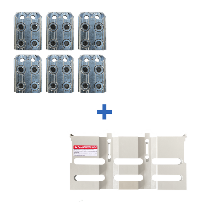 KIT VEIKONG  6 TERMINALES DE ALUMINIO CON CUBIERTA Marca Veikong  PARA CNS800A-1600 A