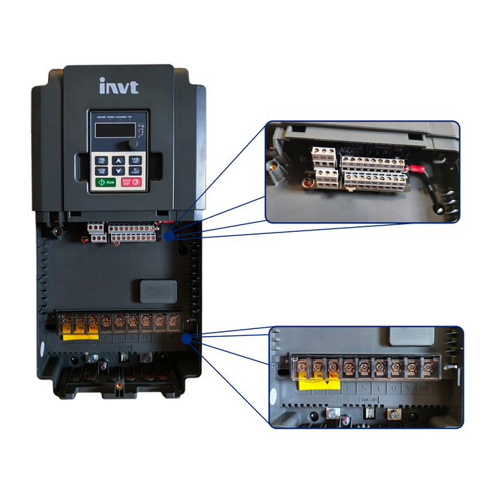 Variador de Frecuencia Marca INVT, Trifásico 20hp, GD20-015G-4, 380 - 440 VAC, 32 AMP