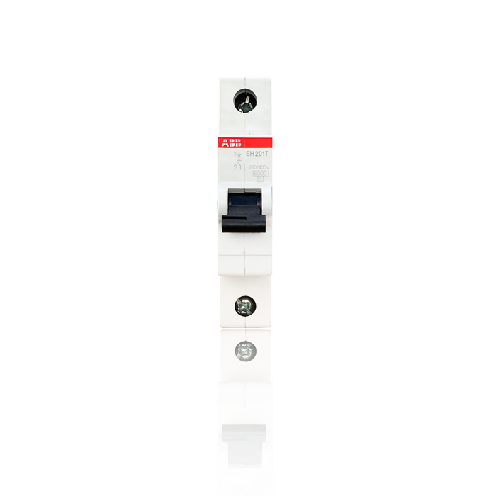 Interruptor Termomagnetico 1 Polo 20A, 230-400 VAC, Modelo SH201T-C20, Montaje Riel DIN, Marca ABB