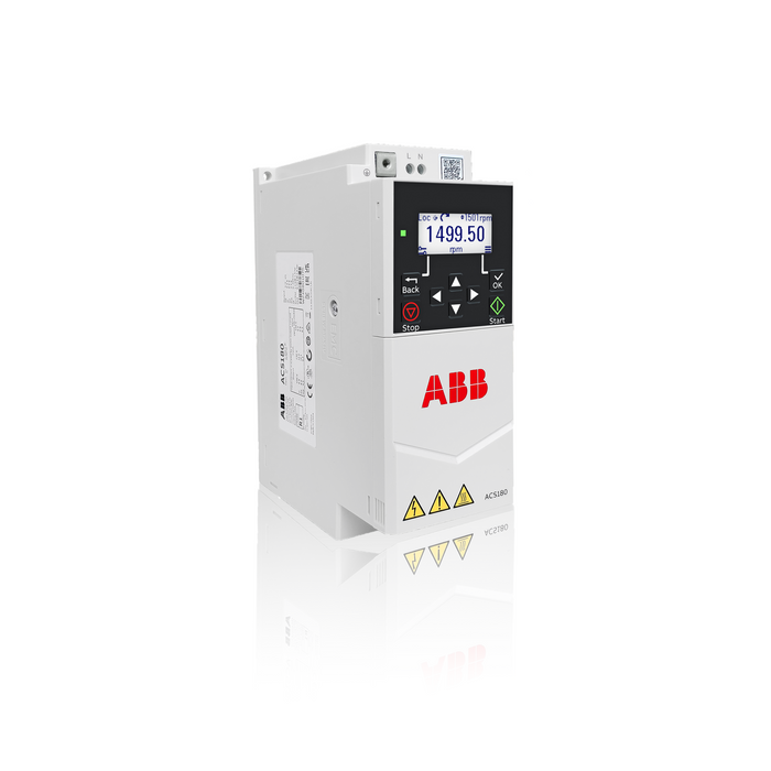 Variador de Frecuencia marca ABB, Monofásico, 1Hp/1.5Hp, ACS180-04S-06A9-1, 200 - 240 VAC, 4.5/6.6 Amperes